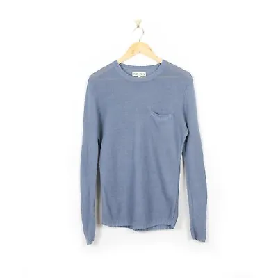 Reiss Bexhill 100% Linen Knitted Blue Jumper Pullover Small S Mens • £21.90