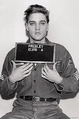 ELVIS - ARMY ENLISTMENT PHOTO POSTER - 24x36 - 241396 • $11.95