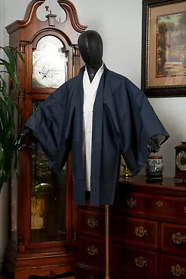 Dear Vanilla Japanese Silk Haori Jacket Men's Kimono Authentic Japan Vintage • $59