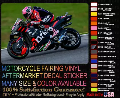 Aftermarket Motorcycle Racing Customized Fairing Vinyl DieCut Decal Sticker DIY • $29