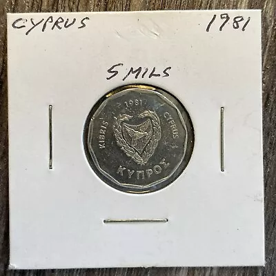 1981 Cyprus 5 Mils Coin • $1.75