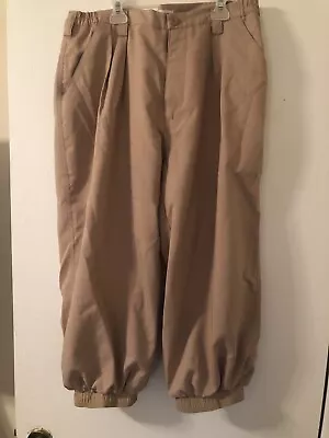 Golfknickers.com Mens Golf Knickers Size 36 Tan Khaki Elastic Waist Pleated • $21.50