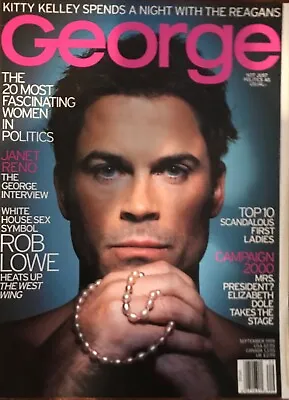 George Magazine September 1999 Rob Lowe Cover John F Kennedy Jr JFK Jr • $159