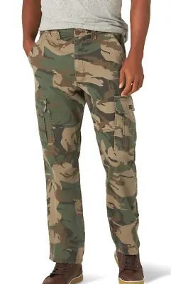 Men's Wrangler Relaxed Fit Cargo Pants W Stretch Tech Pocket CHOOSE SIZE & COLOR • $26.99