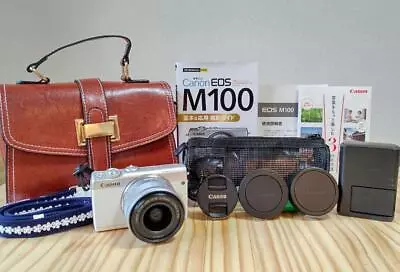 Canon EOS M100 EF-M15-45 IS STM Lens Kit & Camera Bag • $1147.25