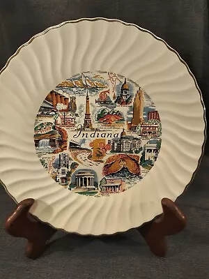 Vtg Indiana Hoosier State Decorative Collector Souvenir Plate Notre Dame Indy • $9.99