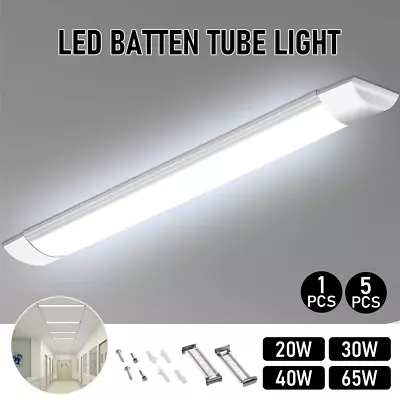 LED Slim Ceiling Batten Tube Light Daylight 60/90/120CM 6500K 4FT Coolwhite Lamp • $35