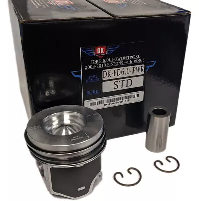 Ford Powerstroke 6.0L - 2003-Up - DK Piston Set With Rings (8) - STD • $603.75