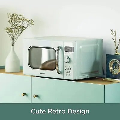 COMFEE Retro Microwave With Multi-stage Cooking Pastel Green • $89