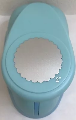 The Paper Studio 2 Inch Scalloped Circle Punch - Blue Scallop Scrapbooking ** • $21