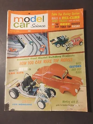 Vintage Model Car Science Magazine August 1963 Issue • $9.99