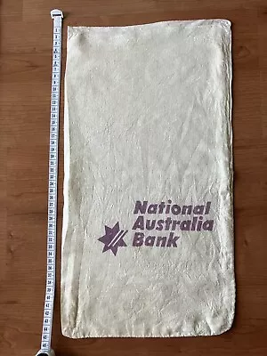 Vintage National Australia Bank - Calico Money Coin Bag - Good Condition • $24.95