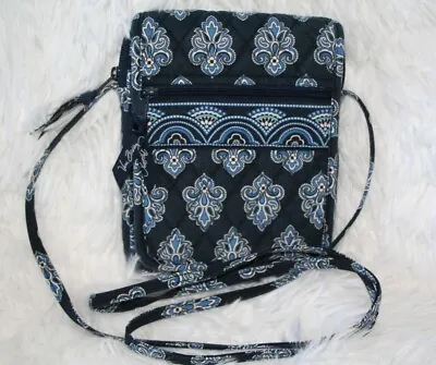 Vera Bradley Calypso Mini Hipster Crossbody Shoulder Bag Purse (Blue White) • $20