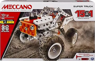 Mecano 15-in-1 Super Truck STEAM Building Kit Spin Master New Kids Childrens Toy • $48.38