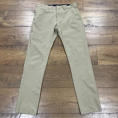 J Crew Pants Mens 32x32 484 Slim Fit Tech 5 Pocket Chino Stretch Khaki Straight • $24.99