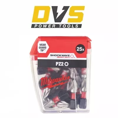 Milwaukee 4932430864 25mm Shockwave PZ2 Bit 25pk • £7.95