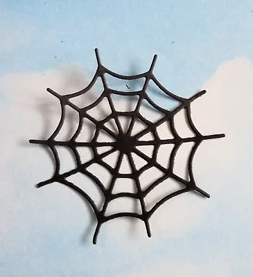 Die Cut Cuts Halloween Spider Webs X 10 Black Cobweb Topper   • £1.20