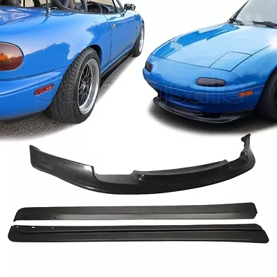 [SASA] 2x Combo For 90-97 Mazda Miata MX5 GV Front + FD Side Skirt PU Bumper Lip • $149.99