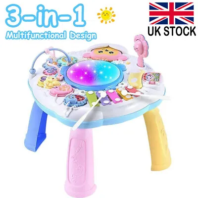 Baby Kids Play Learn Activity Table Toddler Early Education Musical Toys UK • £17.90