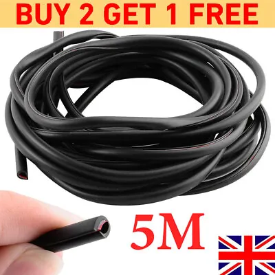 5M Car Door Boot Edge Protector Strip Trim U Shape Guard Seal Rubber Black UK. • £5.29