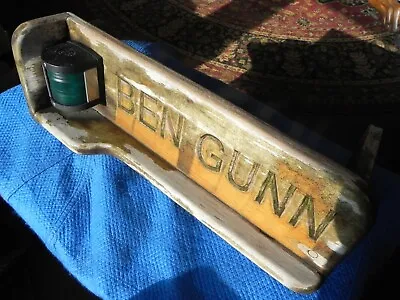 Vintage/antique- Ben Gunn Sailboat(??) Bow Name Plate And Green Navigation Light • $20