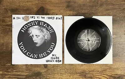 Honey Bane - You Can Be You VG+/VG+ Punk Rock Record Vinyl 7” Single UK 1979 • £12