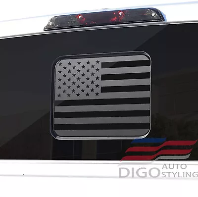 2015-2023 Ford F150 F250 F350 Back Middle Window American Flag Decal Sticker BLK • $16.99