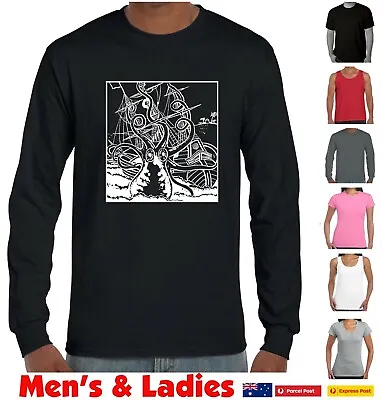 $24.95 • Buy Octopus T-shirt Kraken Squid Ship Diver Funny T-shirts Women's Men's Scuba  Size