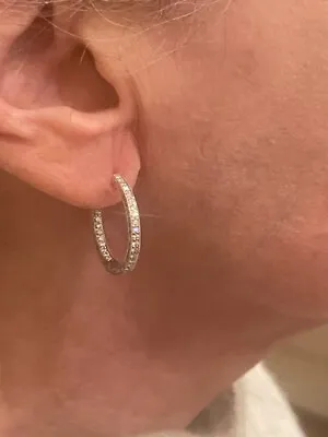 Penny Preville Beautiful Diamond Hoop Earrings • $3200