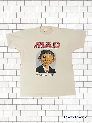 Vintage 1987 Mad Magazine Alfred E. Neuman T-Shirt Size Large • $180