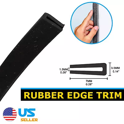 20FT U Channel Edge Rubber Trim Door Guard Seal Strip Flexible/Protect/Embellish • $21.84