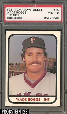 1981 TCMA Pawtucket Red Sox #15 Wade Boggs RC Rookie HOF PSA 9 MINT • $22.50