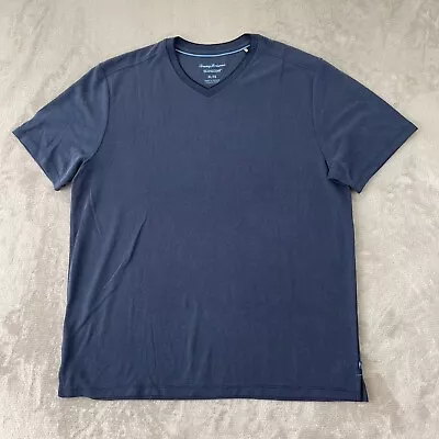 Tommy Bahama V-Neck T-Shirt Men XL Ocean Deep IslandZone Coastal Crest NWOT $80 • $39.86