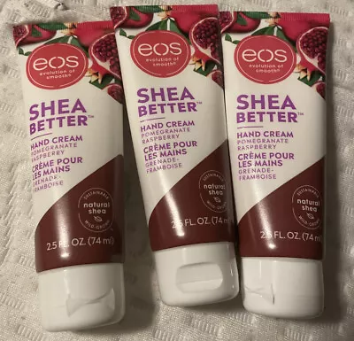 Eos Shea Better Hand Cream Pomegranate Raspberry 2.5 Oz - (Lot Of 3) NEW!!! • $17