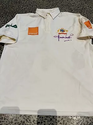 $1995 • Buy SHANE WARNE HAND SIGNED FILA PLAYER TEST SHIRT Coat Of Arms -Baggy Green Bradman