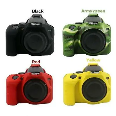 Soft Silicone Rubber Camera Protective Body Case Skin For Nikon D3500 D3400 DSLR • $25.73