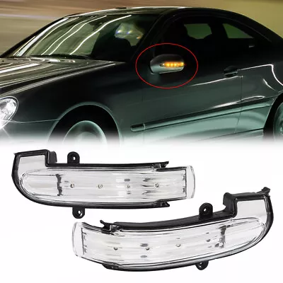 2PCS For Mercedes-Benz W203 2004-2007 LED Side Rearview Mirror Turn Signal Light • $27.55