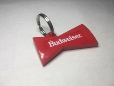 £2.99 • Buy RARE - Budweiser 'Bow Tie' Plastic Key Ring -1990's