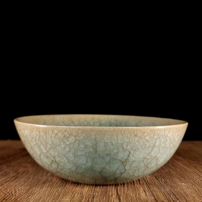 £174.41 • Buy 7.3  China Antique Song Dynasty Porcelain Ru Kiln Cyan Glaze Ice Crack Deer Bowl