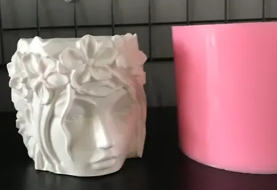 Flower Girl Fairy Planter Holder Mini Pot Silicone Mold Craft DIY Resin Cement • $46.51