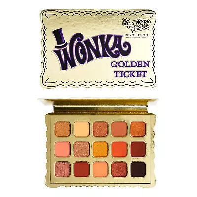 Revolution Willy Wonka And The Chocolate Factory Golden Ticket Eyeshadow Palette • $40
