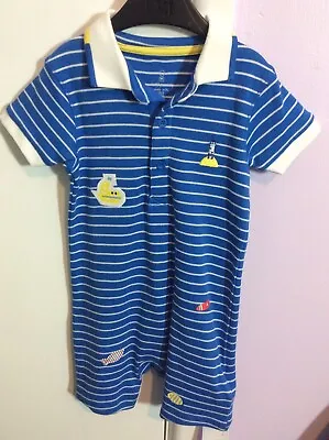 Mothercare Blue Striped Bodysuit Age 9-12 Months • $7.58