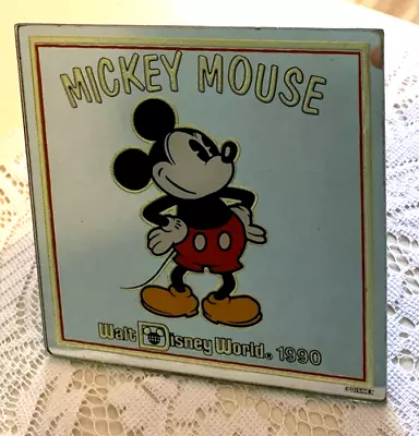 Vtg. 1990 Walt Disney World Mickey Mouse Mirror Picture For Tabletop • $18.50