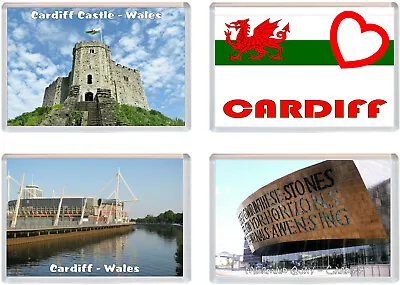 £7.79 • Buy Various Wales - 4 PACKS - 96 X 67mm Jumbo Fridge Magnet Present Gift Souvenir