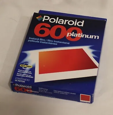 VINTAGE POLAROID 600 Platinum INSTANT FILM EXP. 09/01 UNOPENED BOX • $2.51