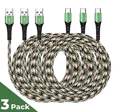 3Pack Camo USB C Cable Fast Charge Cord For IPad Pro IPad Air IPhone 15 Pro Max • $9.95