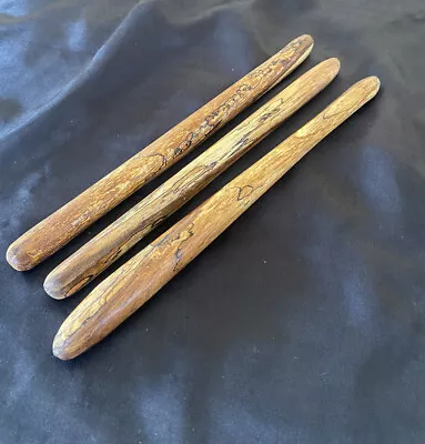 Lot Of 3 Hand Carved Spalted Oak Wood Magic Wand Wizard Witch • $35