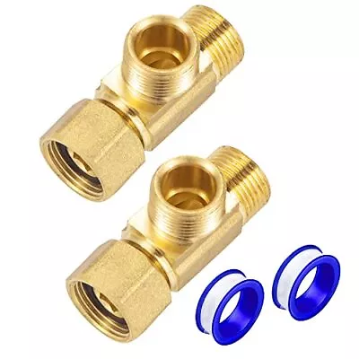 Breezliy Lead-Free Brass Angle Stop Add-A-Tee Valve3/8-Inch Compression Inle... • $13.79