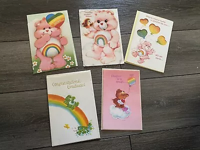 Lot Of 5 Vintage American Greetings Care Bear  Cards And Envelopes Unused • $30