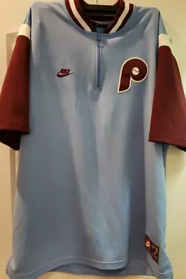 Mike Schmidt Phillies MLB Cooperstown Collection Stitch Zip Up Jersey XXL • $59.99